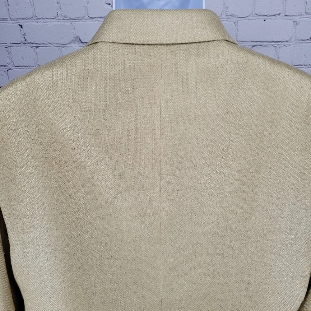 Bachrach Gold 100% Silk Herringbone 3 Button Notch Blazer Sport Coat 42L